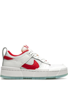 NIKE DUNK LOW DISRUPT "SUMMIT WHITE/GYM RED" trainers