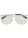 GUCCI LIGHTLY TINTED OVERSIZED SUNGLASSES