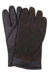 BARBOUR DALEGARTH LEATHER & WAXED COTTON GLOVES,MGL0097OL71