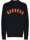 Barbour Prep-logo Crew-neck Sweatshirt In Blue