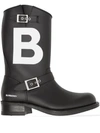 BURBERRY TB LEATHER BIKER BOOTS