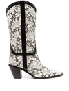 CASADEI PERFORATED FLORAL BOOTS