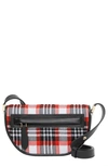 BURBERRY MINI OLYMPIA KNITTED TARTAN LEATHER BAG,8035207