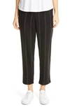 EILEEN FISHER STRIPE TAPERED ANKLE PANTS,F0TGD-P4272M