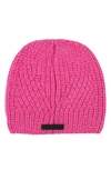 Rebecca Minkoff Chenille Traveling Rib Beanie In Punch