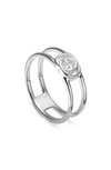 Gucci Interlocking G Silver Ring In Silver