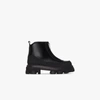 Ganni Zip-up Leather Ankle Boots In Black