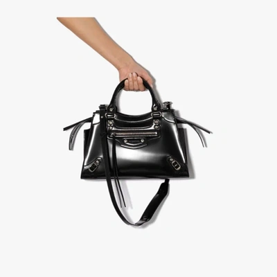 Balenciaga Small Neo Classic Top Handle Bag In Calf Leather In Black
