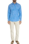 Robert Graham Andretti Paisley Jacquard Button-up Shirt In Teal