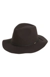 BRIXTON WESLEY PACKABLE FELTED WOOL FEDORA,10762 SLBLU