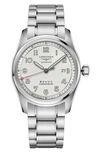 Longines Master Collection 42mm Automatic Stainless Steel Bracelet Watch In Silver/ White