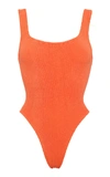 Hunza G Smocked One-piece Swimsuit In Orange