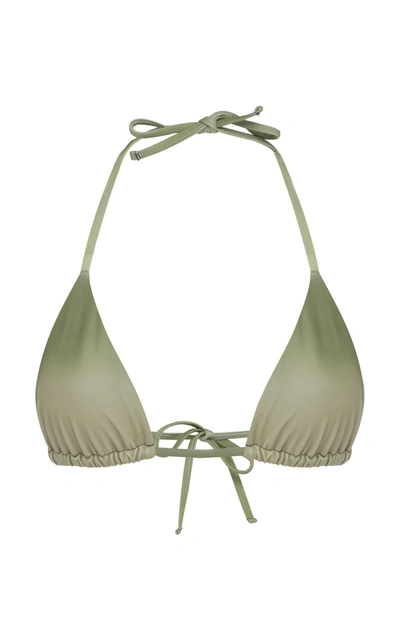 Abysse Maya Adjustable Triangle Bikini Top In Green