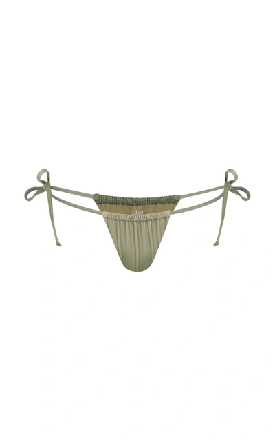 Abysse Misty Adjustable Tie-side Bikini Bottom In Green