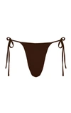 Aexae Tyra Tie-side Bikini Bottoms In Brown