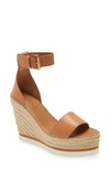 See By Chloé Glyn Espadrille Wedge Brown Size 9 100% Bovine Leather
