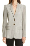 FENDI PERFORATED PUFF SLEEVE LEATHER BLAZER,FPJ791-A5YR