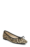 Sam Edelman Jillie Genuine Calf Hair Flat In New Nude Leopard Calf Hair