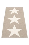 Pappelina Viggo Star Pattern Indoor/outdoor Rug In Mud