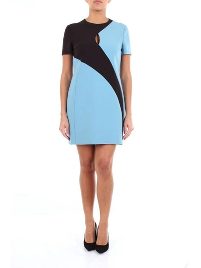 Versace Collection Women's G36017g604636celesteenero Light Blue Polyester Dress