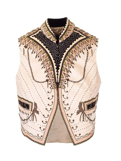 Etro Women's 1791492670800 Beige Silk Vest In Brown