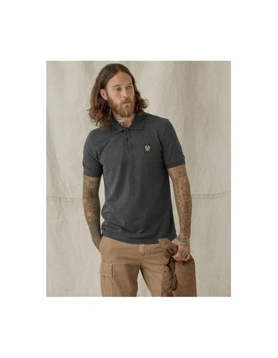 Belstaff Short Sleeved Polo Shirt Colour: Charcoal In Grey