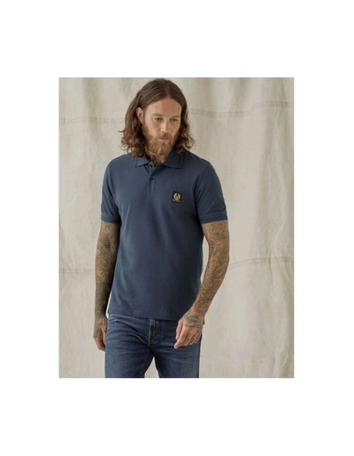 Belstaff Short Sleeved Polo Shirt Colour: Navy In Blue