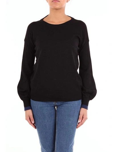 Les Copains Crewneck Pullover In Black