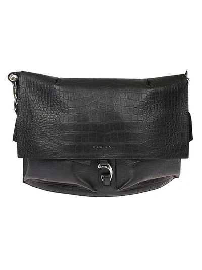 Orciani Women's B02077nero Black Leather Shoulder Bag