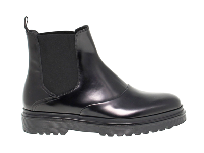 Barracuda Mens Black Leather Ankle Boots