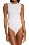 Skims Essential Crew Neck Thong Bodysuit In Iris Mica