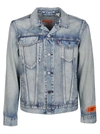 Heron Preston Faded Denim Jacket In Vintage Wash No Color