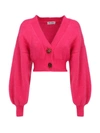 ATTICO THE ATTICO BALLOON SLEEVE CROPPED CARDIGAN