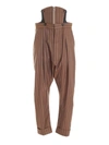 VIVIENNE WESTWOOD REMOVABLE BUSTIER PANTS IN BROWN