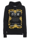 VERSACE JEANS COUTURE PRINTED COTTON HOODIE