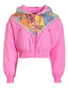 VERSACE JEANS COUTURE PINK CROP PADDED JACKET
