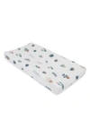 Little Unicorn Cotton Muslin Changing Pad Cover In Prickle Pot