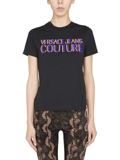 Versace Jeans Couture Crew Neck T-shirt In Black