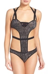 Hauty Sidewinder Cutout Teddy In Snake