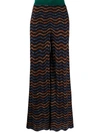 M MISSONI FLARED KNITTED WAVE TROUSERS