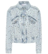 RED VALENTINO EMBELLISHED DENIM JACKET,P00498073