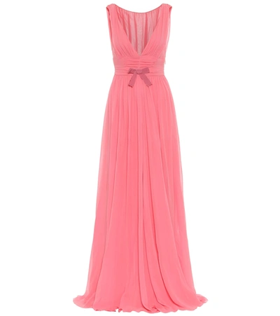 Giambattista Valli Silk Georgette Gown In Pink