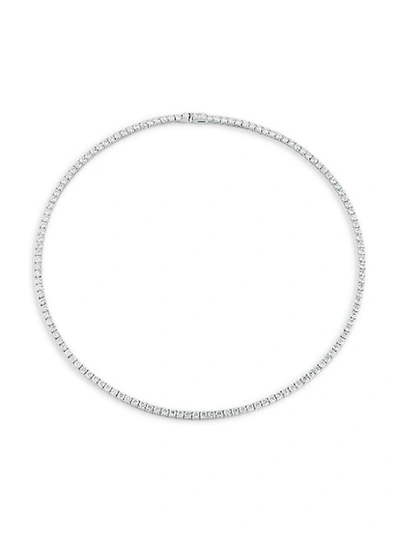 Nephora 14k White Gold & Diamond Tennis Necklace