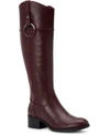 ALFANI WOMEN'S BEXLEYY RIDING LEATHER BOOTS, CREATED FOR MACY'S WOMEN'S SHOES