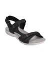 Easy Spirit Womens Lake Adjustable Strap Flat Sandals In Black