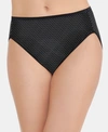 Vanity Fair Illumination Hi-cut Brief Underwear 13108, Also Available In Extended Sizes In Black/white Polkadot