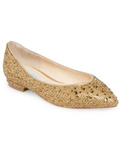 Blue By Betsey Johnson Women's Jude Evening Flats In Gold