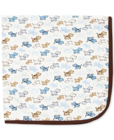 Little Me Kids' Baby Boys Cute Puppies Blanket In White Print