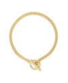 Brook & York Stella Imitation Pearl Toggle Bracelet In Gold