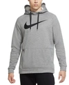 Nike Logo-print Dri-fit Cotton-blend Jersey Hoodie In Grey